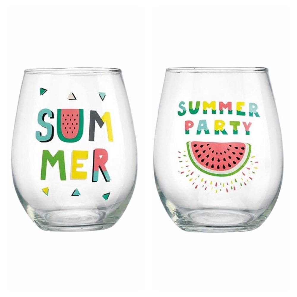 Stemless Wine Glasses by Vanilla Sky is NWT